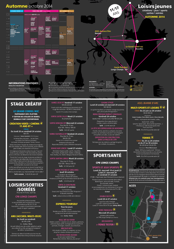 Loisirs Jeunes automne 2014 - programme