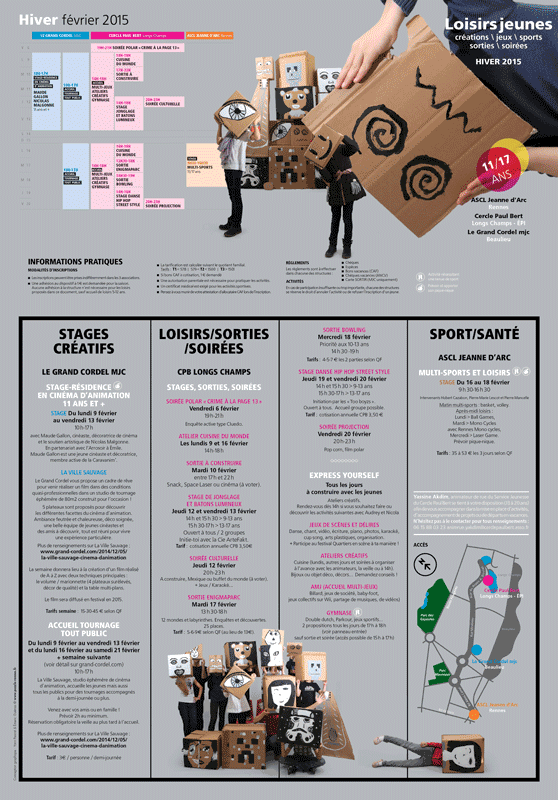 Loisirs Jeunes hiver 2015 - programme