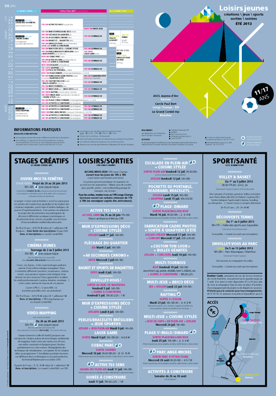 Loisirs Jeunes été 2013 - programme