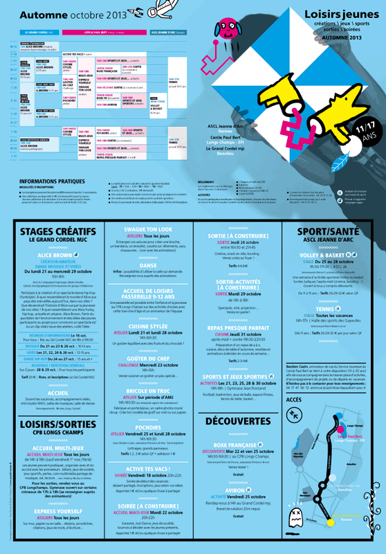 Loisirs Jeunes automne 2013 - programme